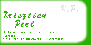 krisztian perl business card